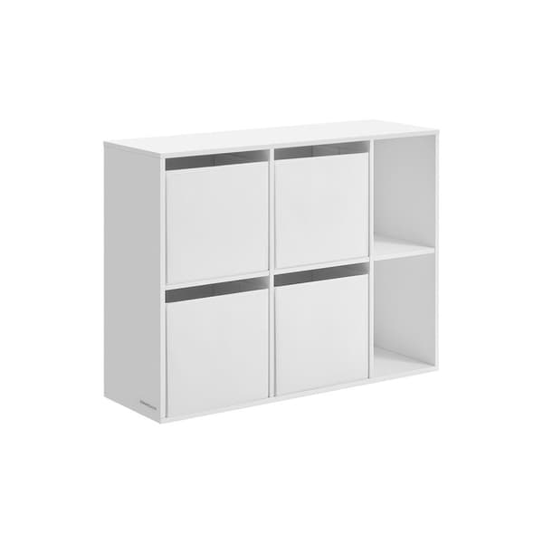 Kirjahylly 6 lokerolla 27 x 83 x 61,6 cm lumivalkoinen