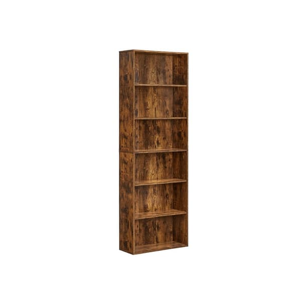 Kirjahylly, 6 tasoa 24 x 60 x 178,5 cm vintage-ruskea