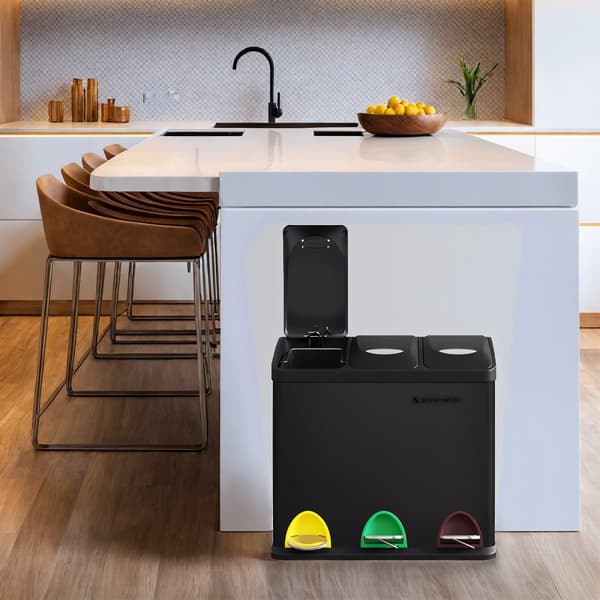 Keittiön roskakori, 3 x 8 l, pieni tilavuus
