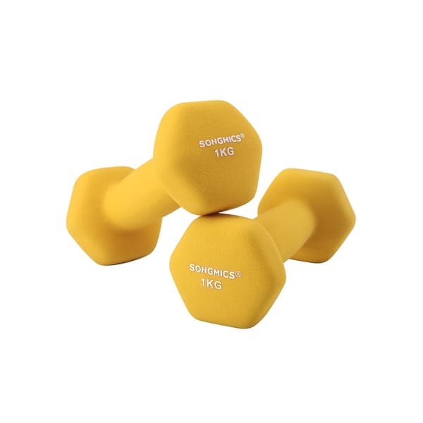 Käsipainot 2 x 1 kg Keltainen
