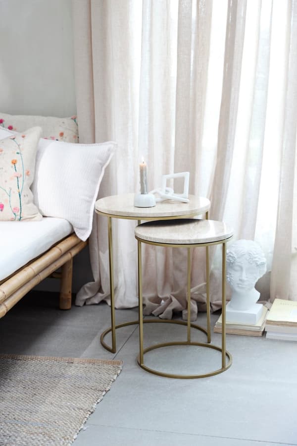 FURNLUX SIDEBORD TRAVILLE BEIGE 41CM