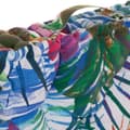 Miniatyrbild 2 av 3: Cushion DKD Home Decor 8424001666423 Ocean Polyester Aluminium Multicolour Tropical Leaf of a plant (43 x 43 x 7 cm)