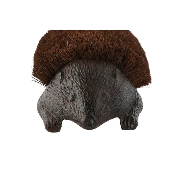 Doormat Home ESPRIT Dark brown Iron 28 x 12,5 x 9,5 cm Hedgehog