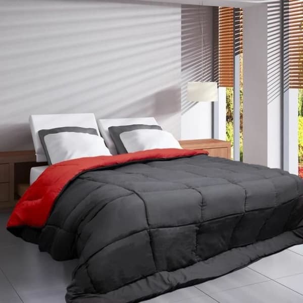 Duvet Poyet Motte Red Grey 220 x 240 cm
