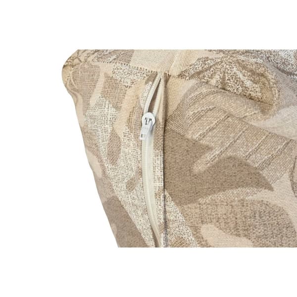 Cushion DKD Home Decor Floor Grey Light brown Aluminium Leaf of a plant 120 x 80 x 16 cm
