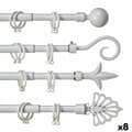 Miniatyrbild 1 av 3: Curtain Bar Extendable White Iron 5 x 122 x 5 cm (8 Units)