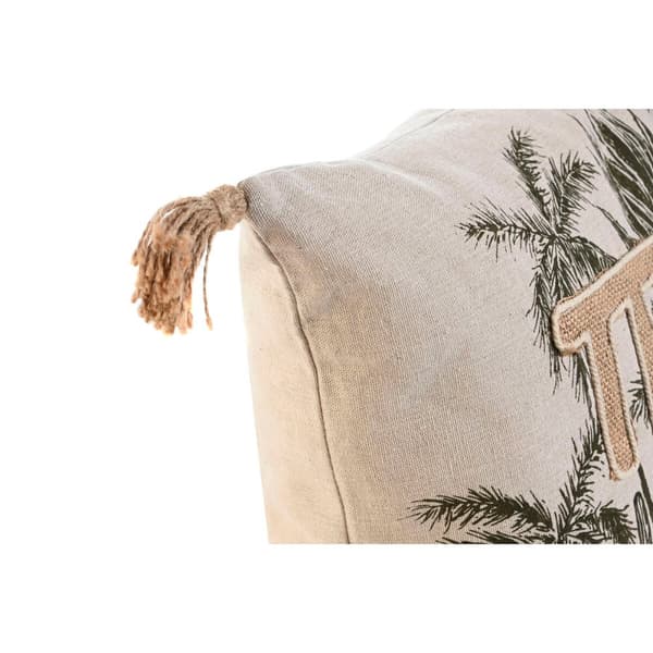 Cushion Home ESPRIT Beige Natural Tropical Boho 45 x 5 x 45 cm