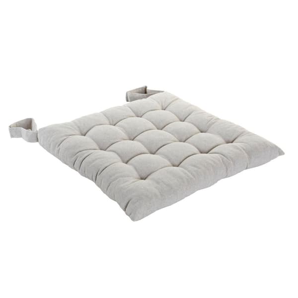 Chair cushion DKD Home Decor Beige Blue Polyester Cotton Aluminium Navy Blue Mediterranean (3) (38 x 38 x 6 cm) (3 Units)