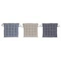 Miniatyrbild 1 av 4: Chair cushion DKD Home Decor Beige Blue Polyester Cotton Aluminium Navy Blue Mediterranean (3) (38 x 38 x 6 cm) (3 Units)