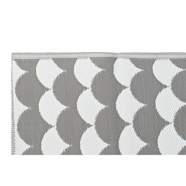 Carpet DKD Home Decor Grey Waves White (2 Units) (150 x 210 cm)
