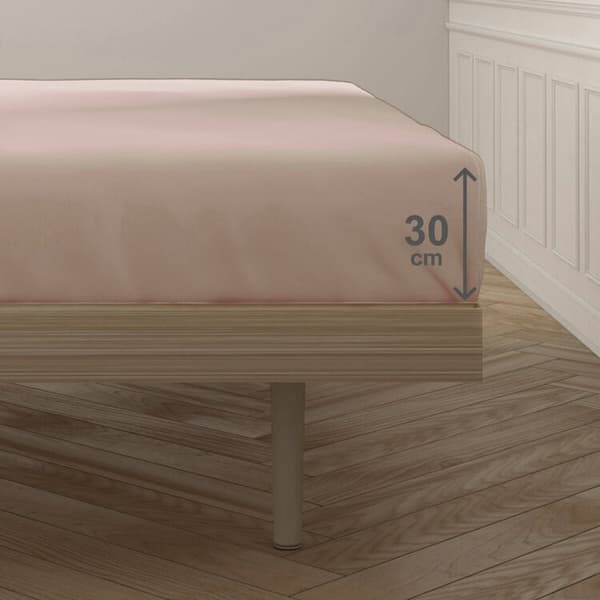 Fitted bottom sheet Happy Home Mix Colors Nude Single