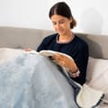 Miniatyrbillede 1 af 10: Electric Blanket Heklet InnovaGoods White Grey 130 x 180 cm 160 W