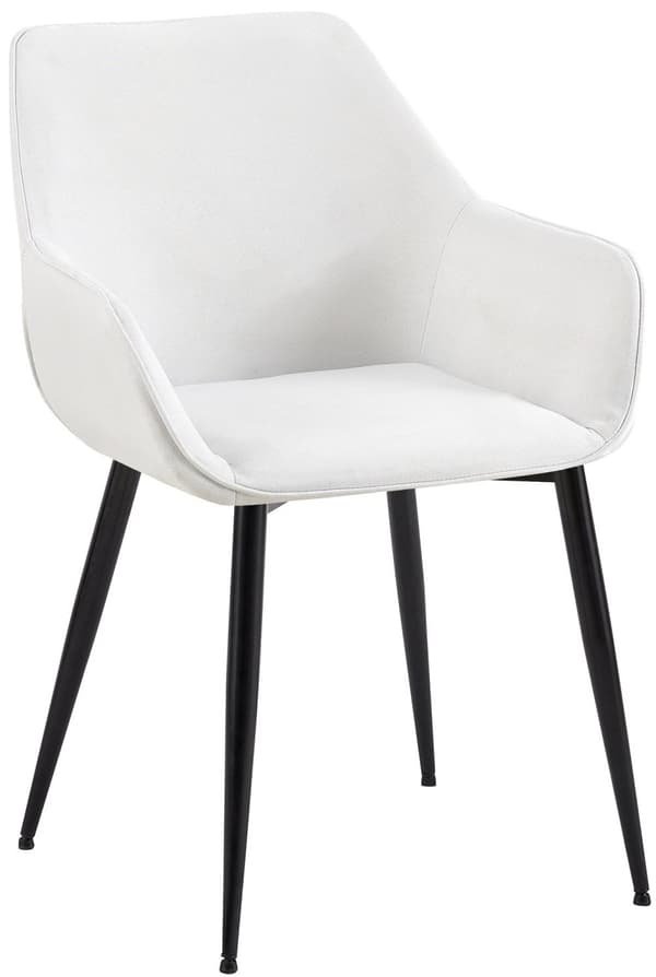 Matsalstol - Bekväm lyx - Robust metallram | Färg: Crème | Material: damm