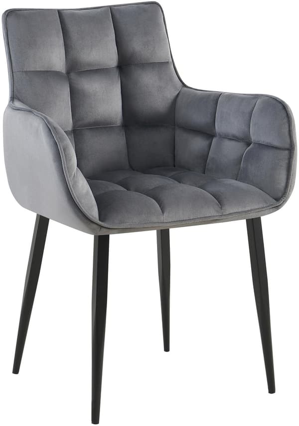 Matsalstol Velvet Covering - Kökstol - Hög sittplatskomfort, modern design | Färg: mörkgrå