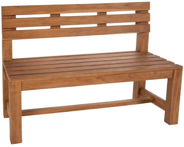 Tyylikäs Teak Garden Bench - Puinen sohva - Kestävä sää - resistentti muotoilu | Väri: Teak | Koko: 150 cm