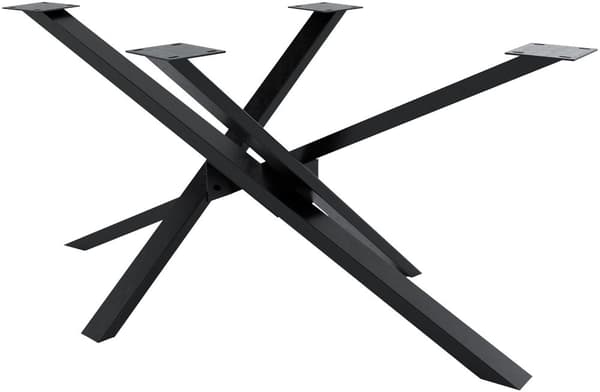 Mikado Table Bens - Chassis - Stål med høj kvalitet med gulvbeskyttere til optimal beskyttelse | Farve: Industriel sort | Størrelse: 160x80x72 cm