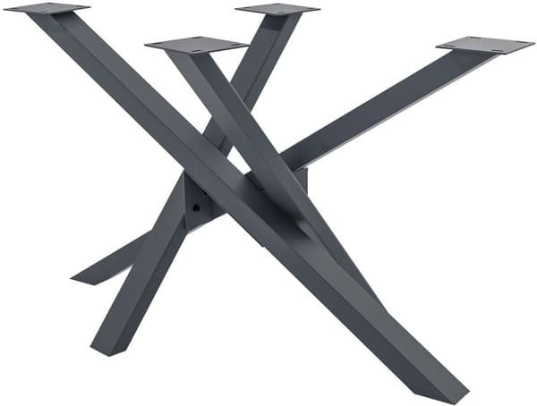 Mikado Table Bens - Chassis - Stål med høj kvalitet med gulvbeskyttere til optimal beskyttelse | Farve: Grå | Størrelse: 120x60x72 cm