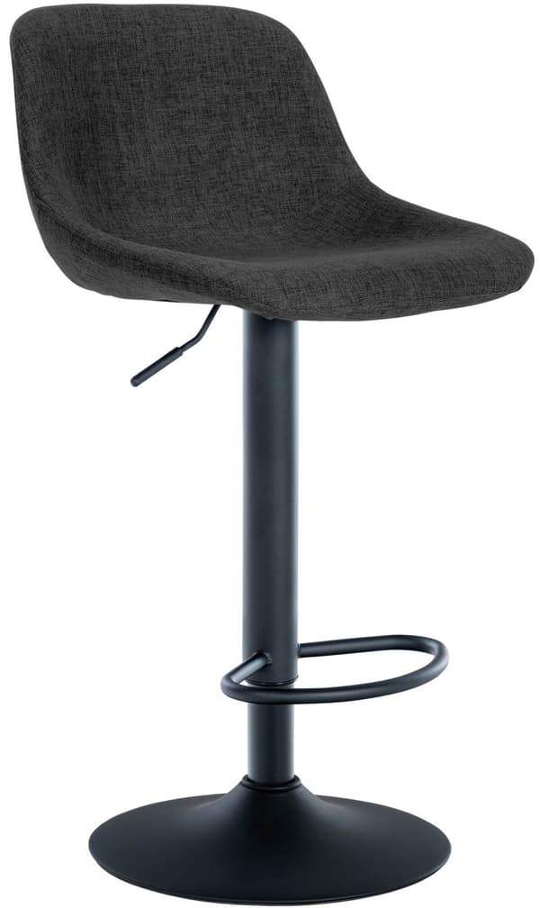 Barstolens loftstil - Barstol - 360 ° roterbar och höjd justerbar | Färg: Svart | Material: damm