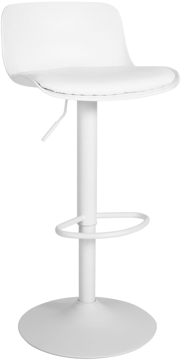 Kök Barbreed - Hemstångstol, Artificial Leather - Justerbar sitthöjd 57-82cm | Färg: Vit