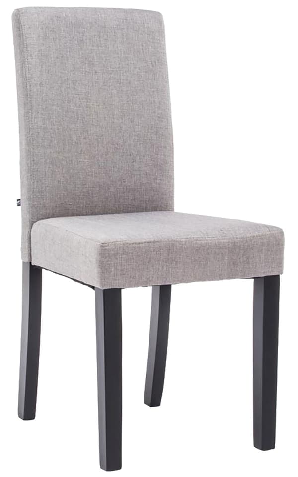 Matsalsstol - Matsal - Bekvämt tygklädsel, modern design | Färg: ljusgrå basfärg: svart
