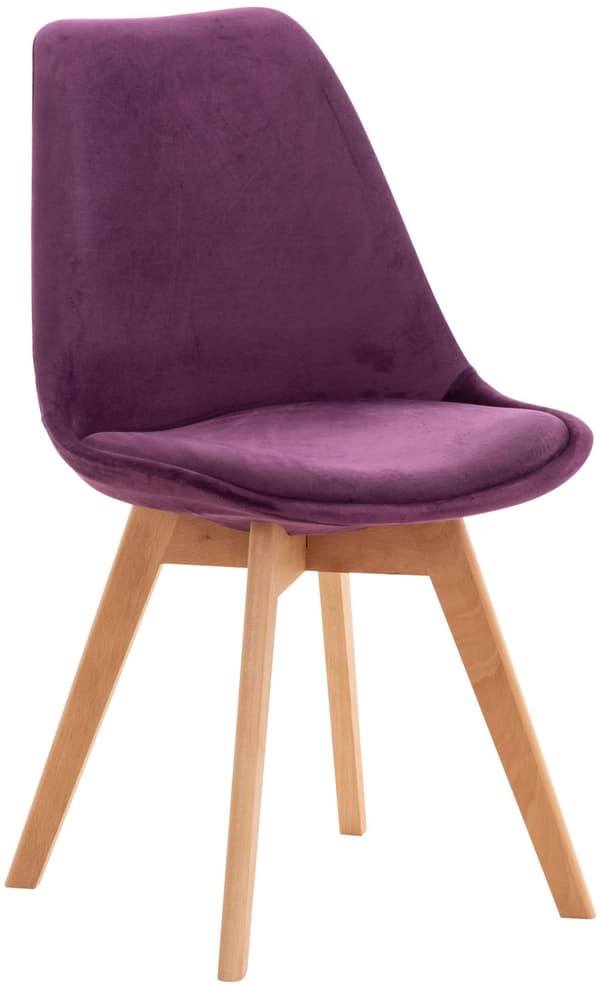 Bekväm matsalstol - Kökstol - Underhåll - vänligt klädsel | Färg: Lila | Material: Mjukt