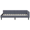 Miniatyrbillede 6 af 11: Hjørnesengsramme i Mørkegrå Velour - Modern Design | Størrelse: 80 x 200 cm