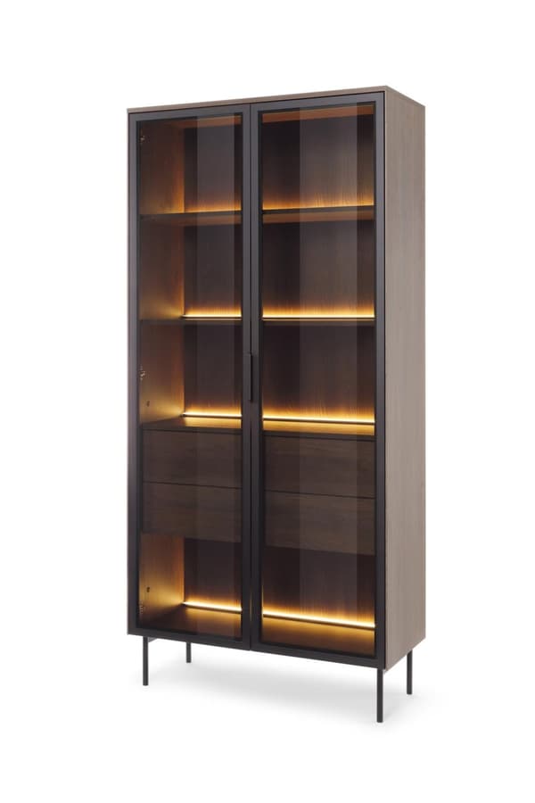 Tumma/Musta Furnlux Vitriini Lumi Tammi & 92Cm