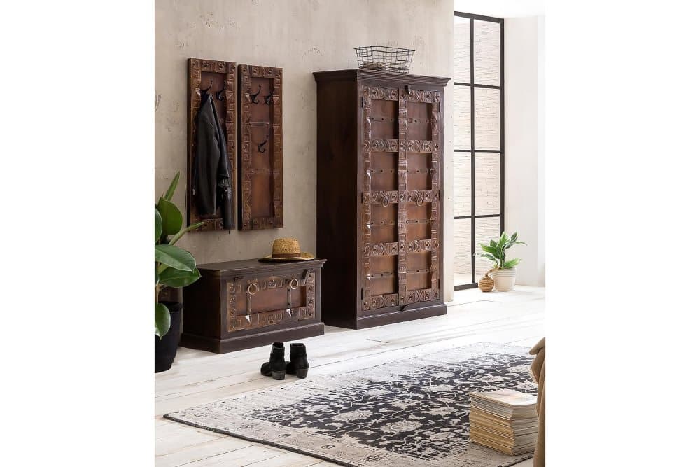 WELLENGE Hallmöbelset 4 Delar Återvunnet Trä/Brun