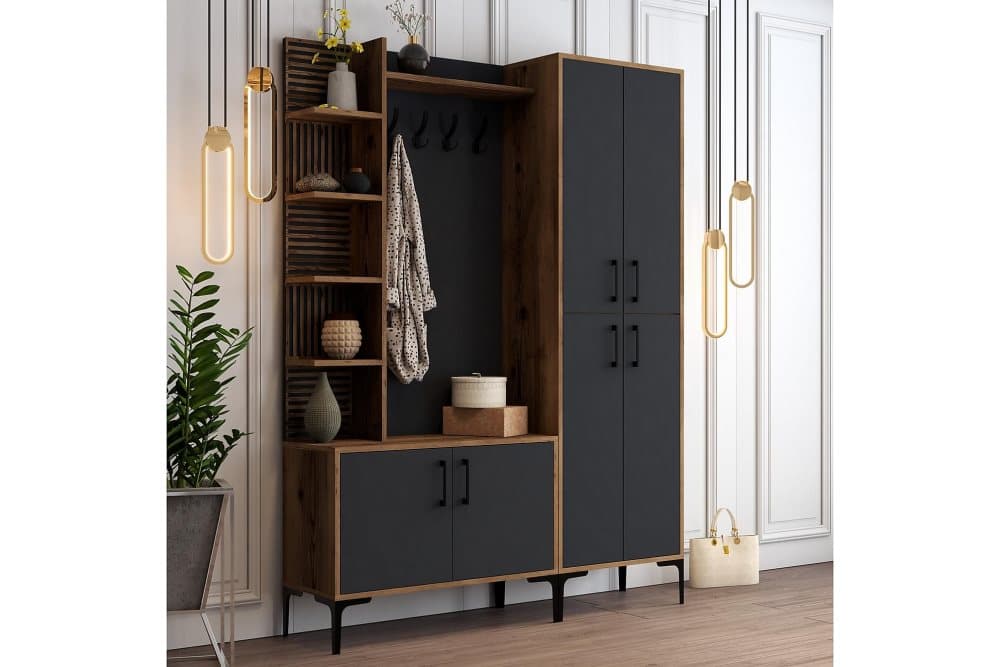 MODLING Hallmöbelset 50 cm Mörkbrun/Antracit