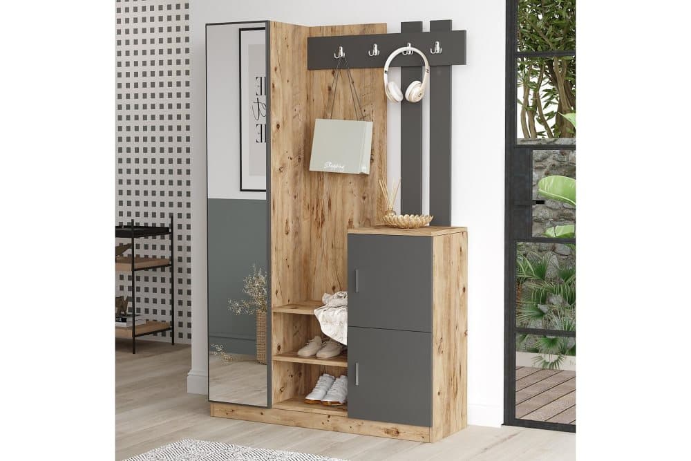 DADLES Hallmöbelset 38x114 cm Natur/Antracit