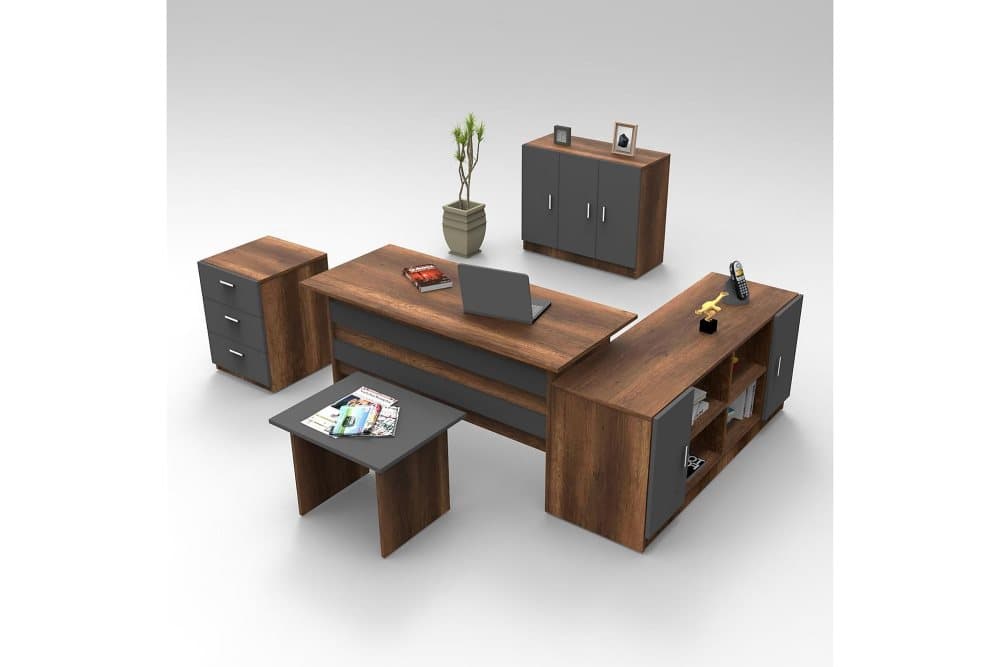 Cumbre Möbelset Kontor Teak/Antracit