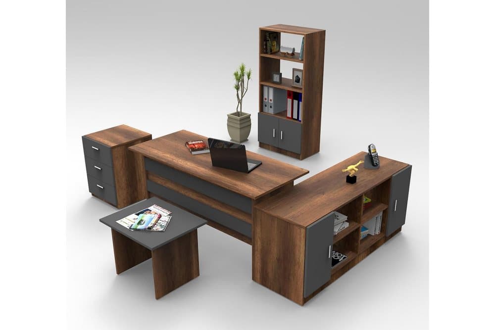 Palsjo Möbelset Kontor Teak/Antracit