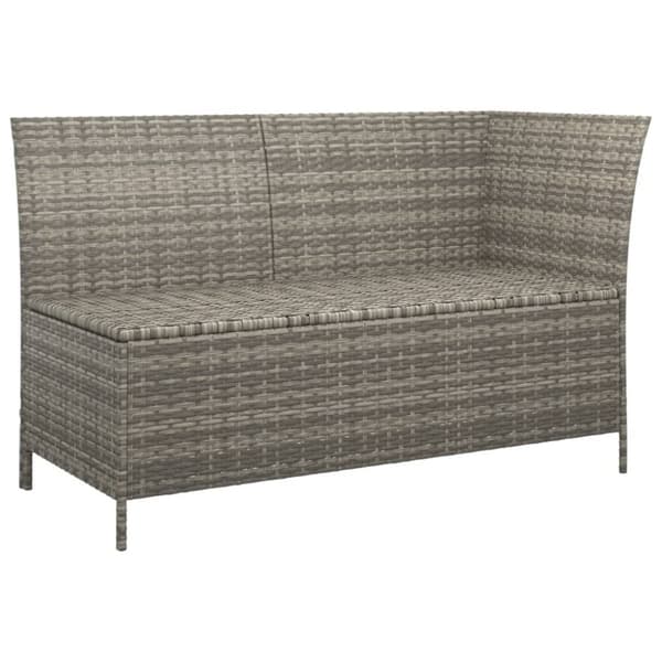 loungesæt til haven 4 dele med hynder polyrattan grå