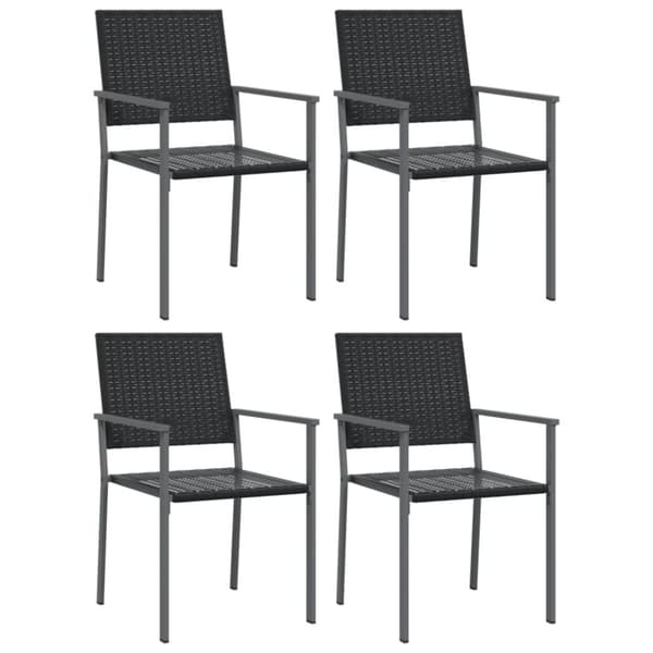 spisebordssæt til haven 5 dele polyrattan og stål