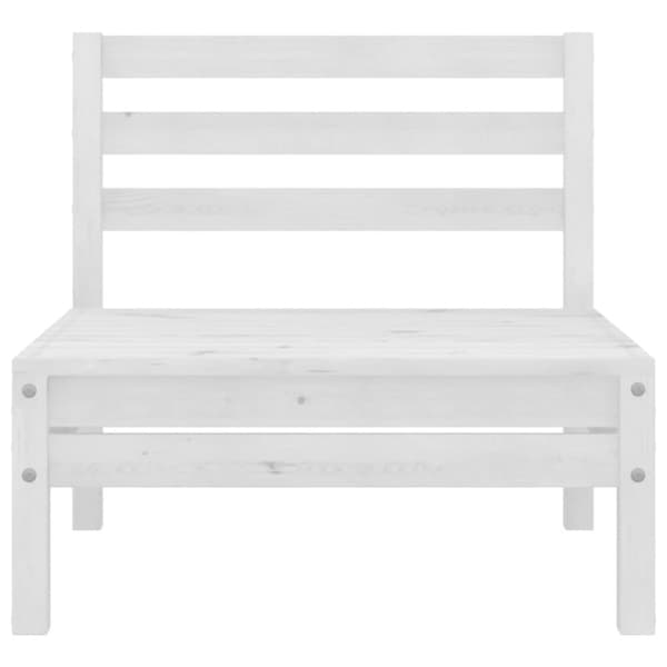 midtermodul til havesofa massivt fyrretræ hvid