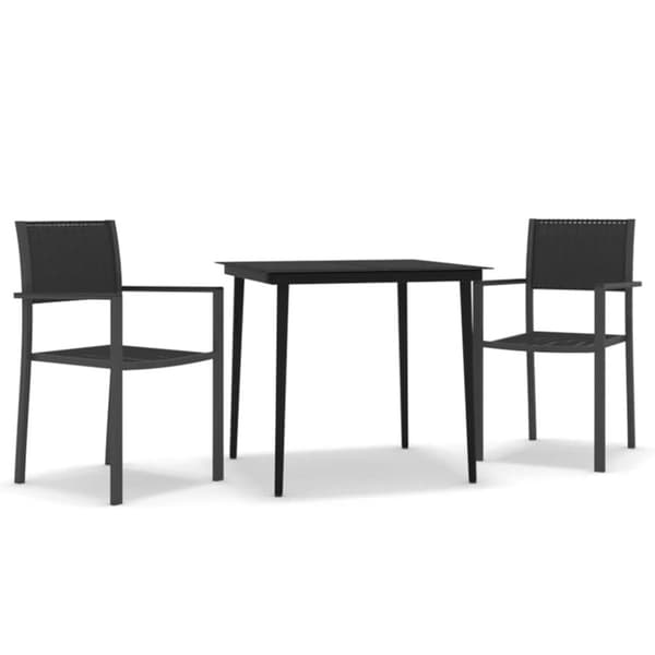 3-osainen Ulkoruokailuryhmä musta