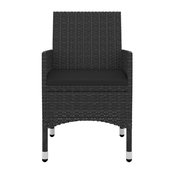 spisebordssæt til haven 7 dele med hynder polyrattan og glas