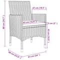 Miniatyrbillede 7 af 8: spisebordssæt til haven 7 dele med hynder polyrattan og glas