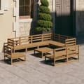 Miniatyrbild 1 av 10: Loungegrupp 10 delar honungbrun massiv furu