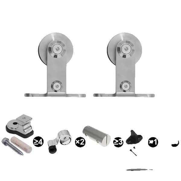 Liukuva navetan ovi, ruostumaton teräs, tasainen ja hiljainen toiminta, 121 cm 4ft Rail Kit