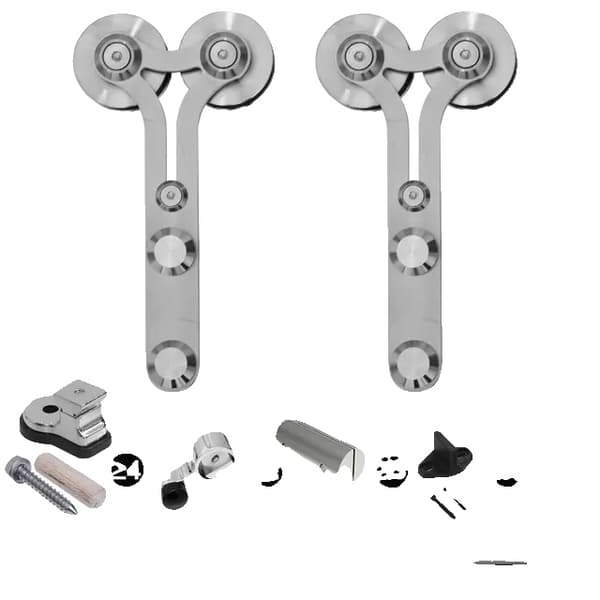 Liukuva navetan ovi, ruostumaton teräs, tasainen ja hiljainen toiminta, 121 cm 4ft Rail Kit