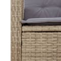 Miniatyrbillede 6 af 10: spisebordssæt til haven 5 dele med hynder polyrattan beige