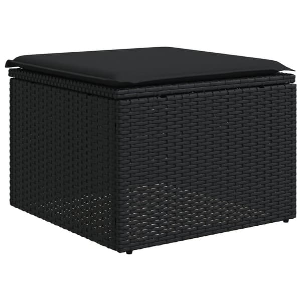 sofasæt til haven 9 dele med hynder polyrattan sort