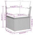 Miniatyrbillede 10 af 10: sofasæt til haven 9 dele med hynder polyrattan sort