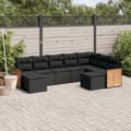 Miniatyrbillede 1 af 10: sofasæt til haven 9 dele med hynder polyrattan sort