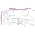Miniatyrbillede 8 af 9: sofasæt til haven 3 dele med hynder massivt fyrretræ