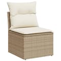 Pikkukuva 8 / 10: Soffgrupp för trädgården med dynor 6 delar beige konstrotting
