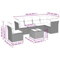 Miniatyrbillede 3 af 3: sofasæt til haven 6 dele med hynder polyrattan brun