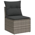Miniatyrbillede 5 af 10: sofasæt til haven 14 dele med hynder polyrattan grå