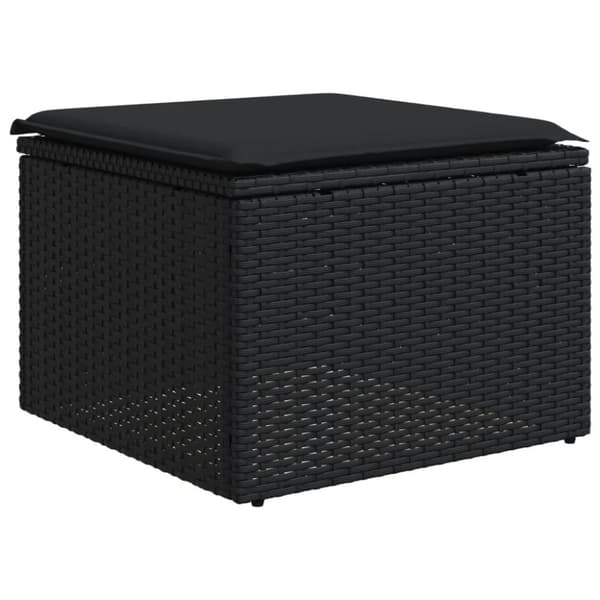 sofasæt til haven 9 dele med hynder polyrattan sort